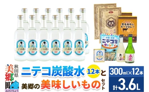 炭酸飲料 ニテコ炭酸水12本と美郷の美味しいものセット