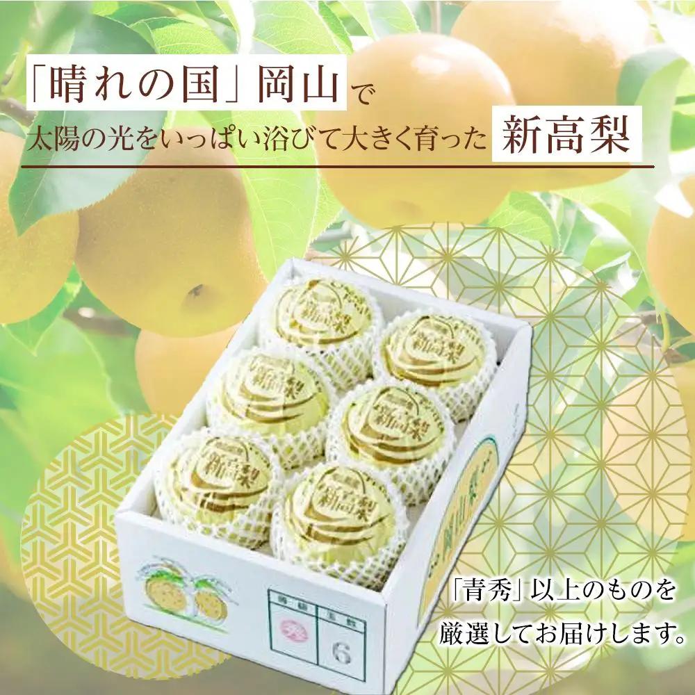 梨 2026年 新高 梨 青秀以上 4～6玉 約4kg  なし 岡山県産 フルーツ 果物 ギフト