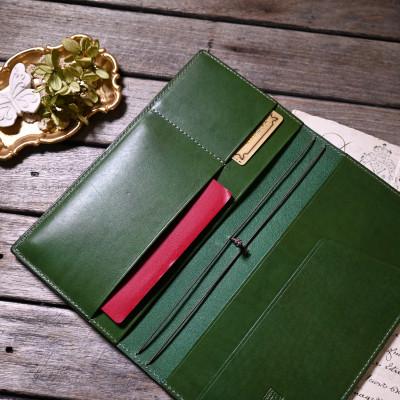 ふるさと納税 長浜市 本革トラベラーズノート レギュラーサイズ対応パスポートケース【マリーヌ(紺色)】 |  | 02