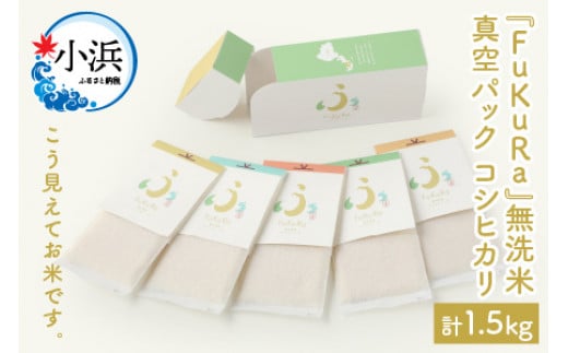 【令和6年産】無洗米 真空 パック こしひかり 1合 5パック × 2箱 『FuKuRa』