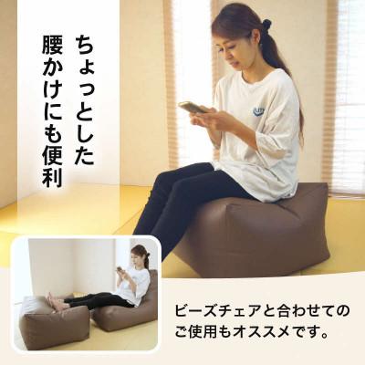 ふるさと納税 あわら市 【ブラック】ビーズクッション ビーズスツール レザー |  | 01