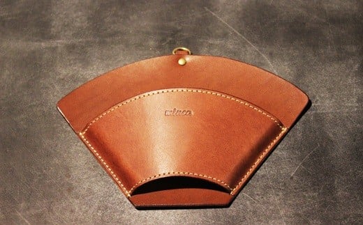 【minca】栃木レザーのコーヒーフィルターケース 自宅やキャンプシーンで ドリッパー のおともに/チョコ　653【日用品 人気 おすすめ 】