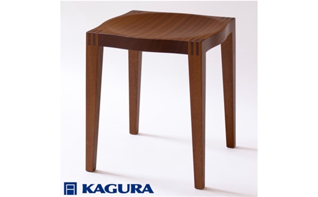 家具蔵 KAGURA スツール ゼン サペリ材 インテリア 天然木 手作業 天然木 高級木材 無添加 安全 ジャパニーズモダン 高級家具 熟練 無着色 おしゃれ 天然木無垢材 コンパクト シンプル