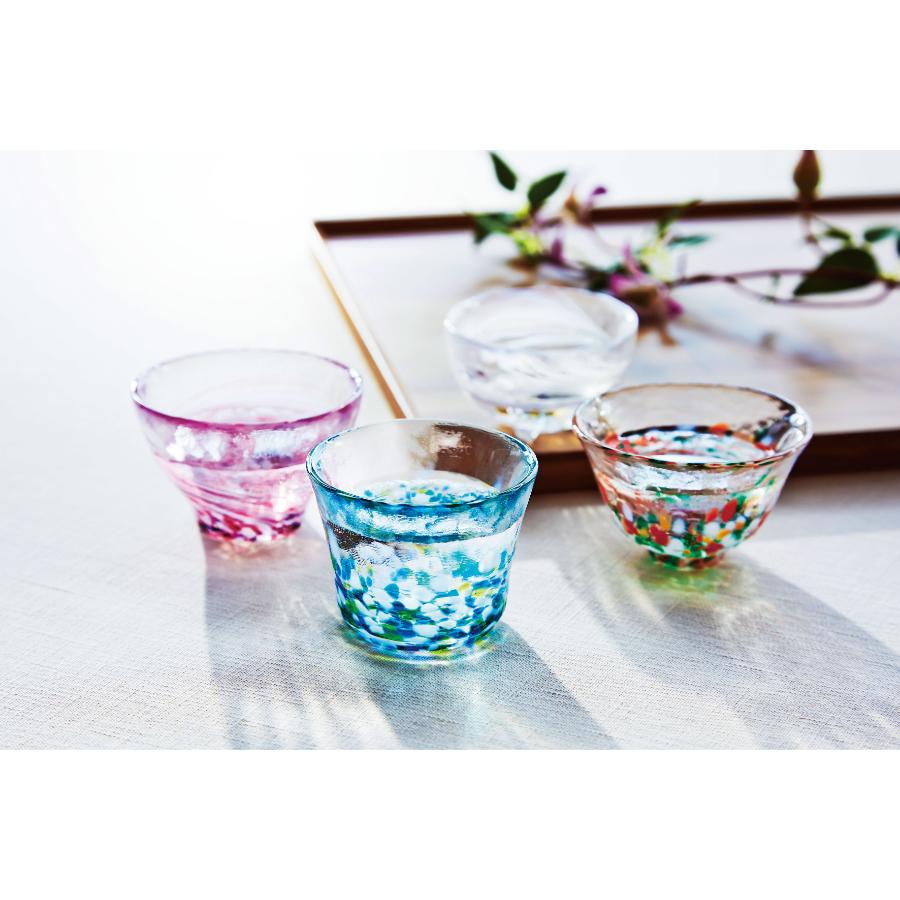 ＜津軽びいどろ＞盃セット 四季の盃