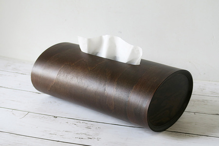 BUNACO ティッシュボックス・ペンスタンド・オーバルボックス ３点セット （ダークブラウン） 雑貨 木製 ブナコ インテリア 小物