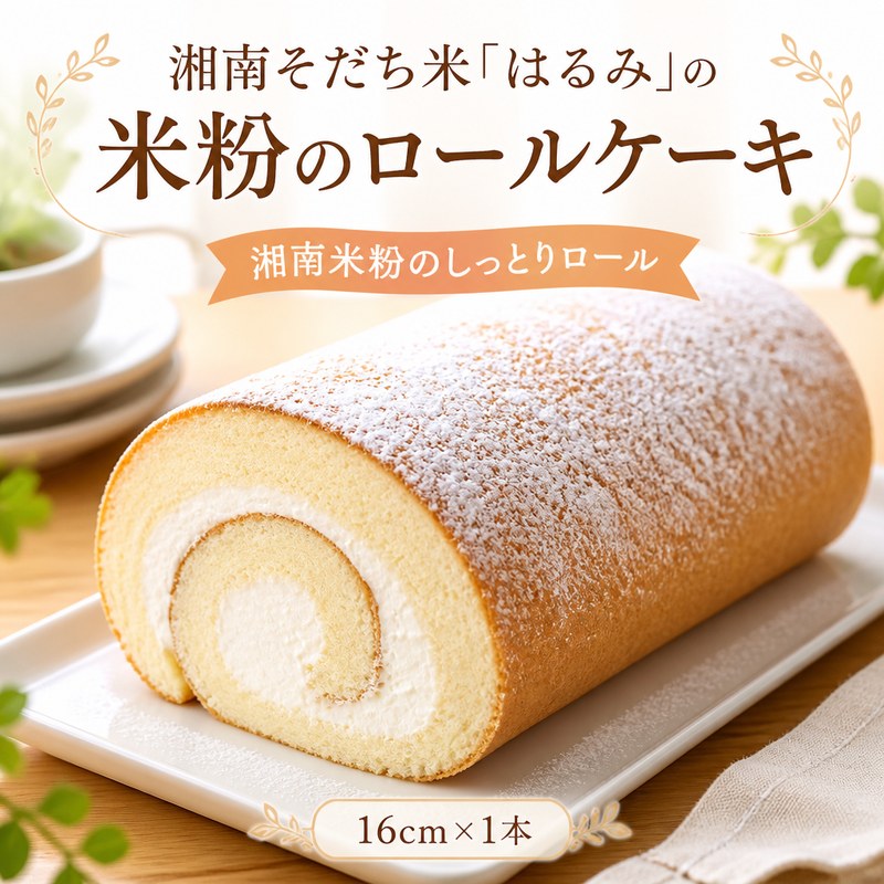 【ふるさと納税】 ロールケーキ グルテンフリー はるみロール 16cm 米粉 北海道 クリーム 小麦粉 不使用 ケーキ スイーツ プレゼント ギフト 贈答 贈答用 母の日 父の日 送料無料 冷凍 冷凍ケーキ ドミネジョワ 湘南 神奈川県 平塚市