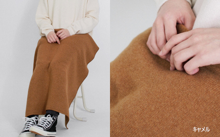 ブランケット ひざ掛け カシミヤ 100％ (キャメル) 日本製 | ニット あたたかい シンプル 無地 おしゃれ かわいい 冬 秋冬 プレゼント ギフト 母の日 新潟県 五泉市 高橋ニット株式会社