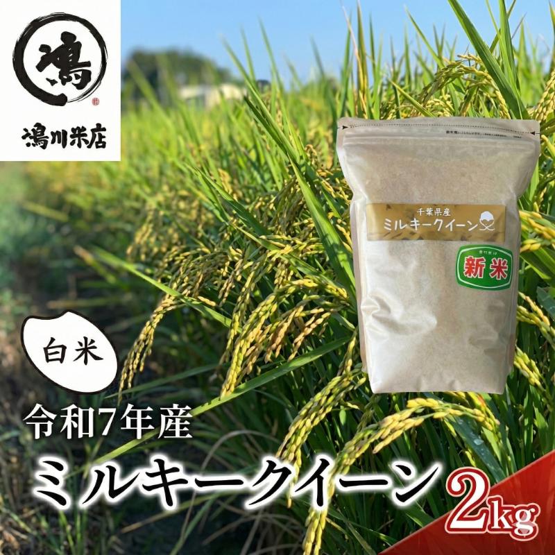 【ふるさと納税】 米 令和7年 ミルキークイーン 2kg 千葉産 白米　【お米 粘り もっちり おにぎり お弁当】 ミルキークイーン こめ コメ おこめ