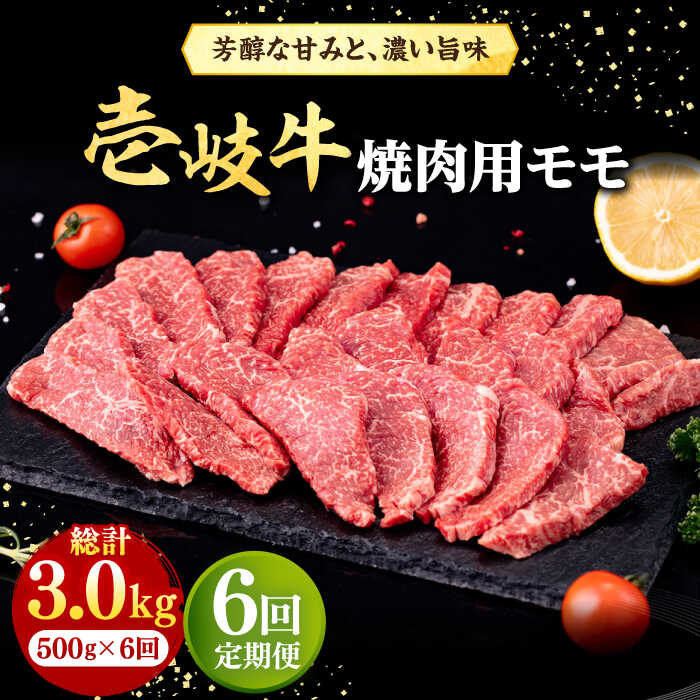 【ふるさと納税】【全6回定期便】 壱岐牛 焼肉用 モモ 500g《壱岐市》【株式会社イチヤマ】[JFE073] 冷凍配送 黒毛和牛 A5ランク 定期便 肉 牛肉 焼肉 焼き肉 もも BBQ 赤身 138000 138000円