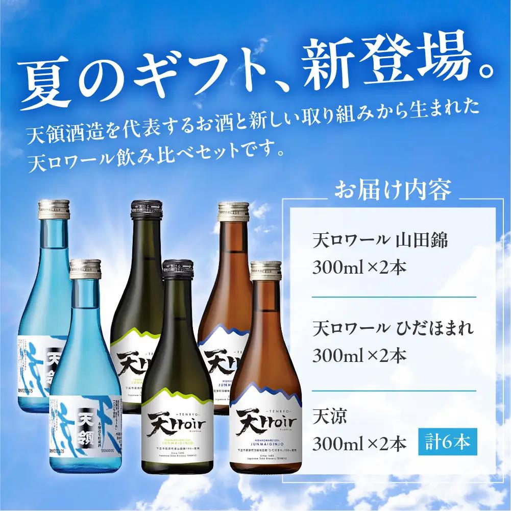 【期間限定】天ロワール（山田錦、ひだほまれ）天涼（各300ml ×2） 6本セット【2-44】