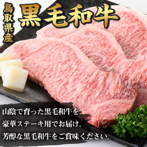 鳥取黒毛和牛サーロインステーキ(計3枚)国産 牛肉 黒毛和牛 和牛肉 サーロイン ステーキ BBQ バーベキュー ギフト 贈答【sm-AP002】【いろは精肉本店】