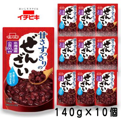 ふるさと納税 東海市 イチビキ　甘さすっきりのぜんざい　140g×10個　人気スイーツ　簡単レトルト　長期保存
