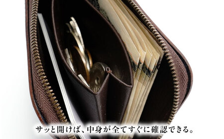 天然藍染め福山レザーコンパクト財布 「レジェ」薄藍 財布 [BACM022]