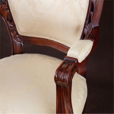 ふるさと納税 海南市 フランシスカチェア肘付　ブラウン |  | 02