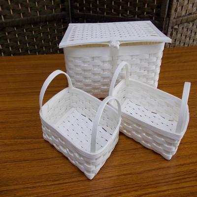 ふるさと納税 紋別市 収納ボックス3点セット(白系) |  | 01