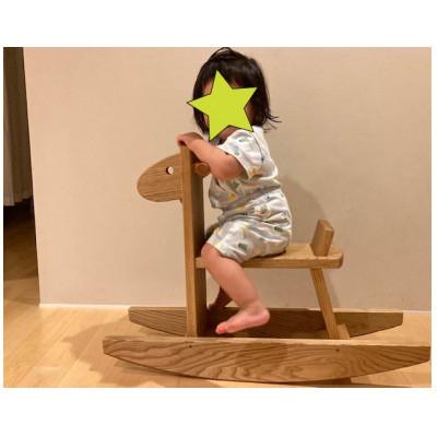 ふるさと納税 茨城県 天然無垢材の木馬