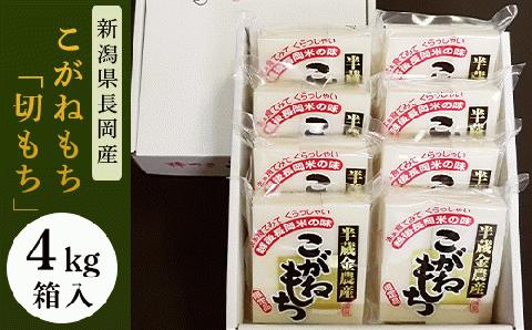 F6-09新潟県長岡産こがねもち「切もち」4kg箱入