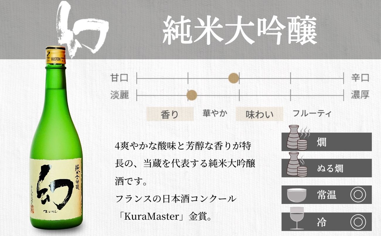 【数量限定】誠鏡まぼろし黒赤白720ml3種セット | 日本酒 酒 お酒 大吟醸酒 純米大吟醸 原酒 冷酒 幻 中尾醸造 広島県 竹原市　※北海道・沖縄・離島への配送不可 