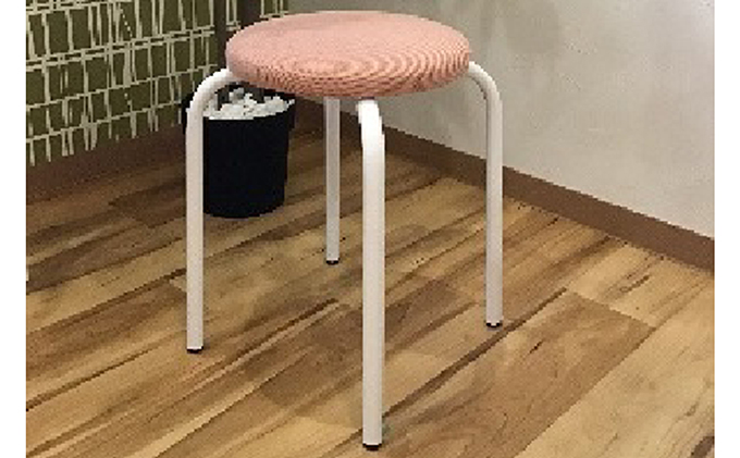 スイーツカラーのミニスツール（イス）　シェルピンク