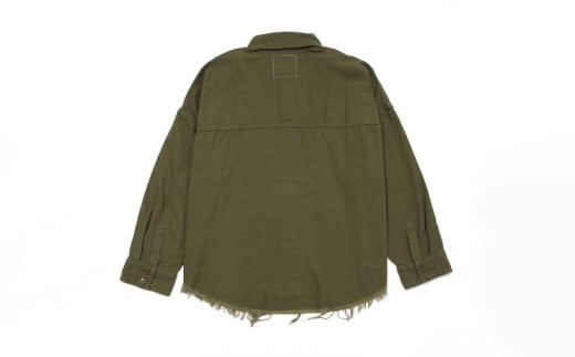 【SIZE:FREE】T-ASSACレディースミリタリーシャツ「MILITARY SH ／ OLIVE DRAB」【T-ASSAC シーンズ スキニー ジーパン 児島デニム デニム 衣類 岡山県 倉敷