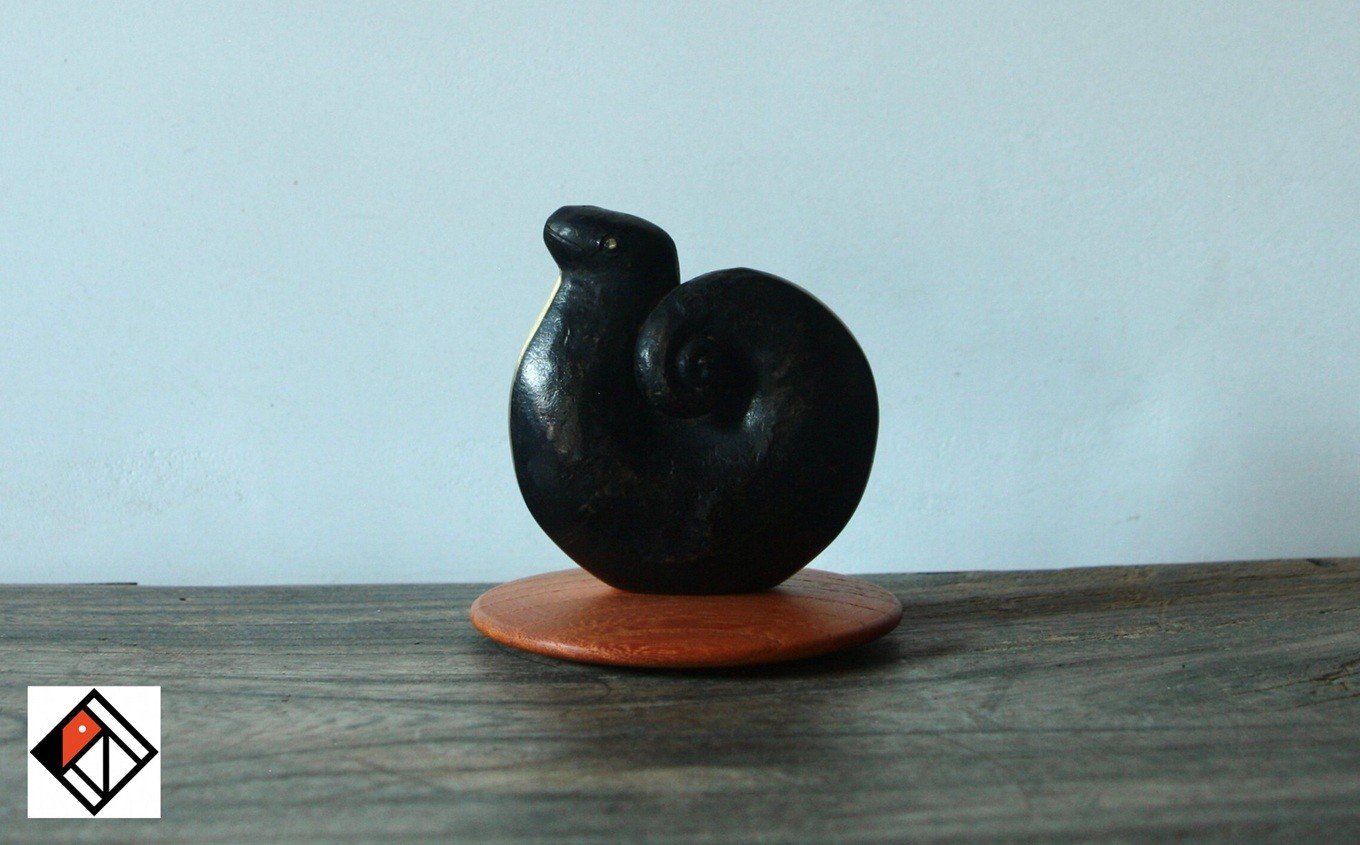 
            【新潟県無形文化財認定 蝋型鋳金】2025モデル干支「巳」蝋型鋳金置物 Zodiac「Mi」[Y0416]
          