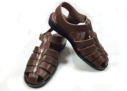 日本製 牛革グルカサンダル バックベルトタイプ ダークブラウン メンズ用【サイズL】