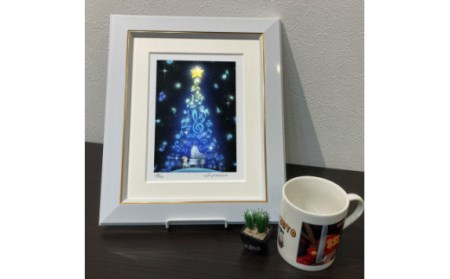 版画 インチ版画「クリスマスミュージックツリー」 版画 箱入り かわいい 有限会社SOCKS 版画 絵画 ギフト プレゼント 版画 贈答品 お礼の品 版画 F-62