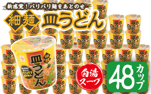 No.519 お好みで食べ方選べる♪カップ皿うどん(41.3g×48個)国産 九州産 鹿児島 日置市 特産品 特産 麺 めん 麺類 インスタント カップ麺 乾麺 ギフト 贈り物 贈答用 簡単調理【ヒガシマル】