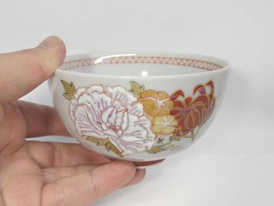 組飯碗 花詰 九谷焼