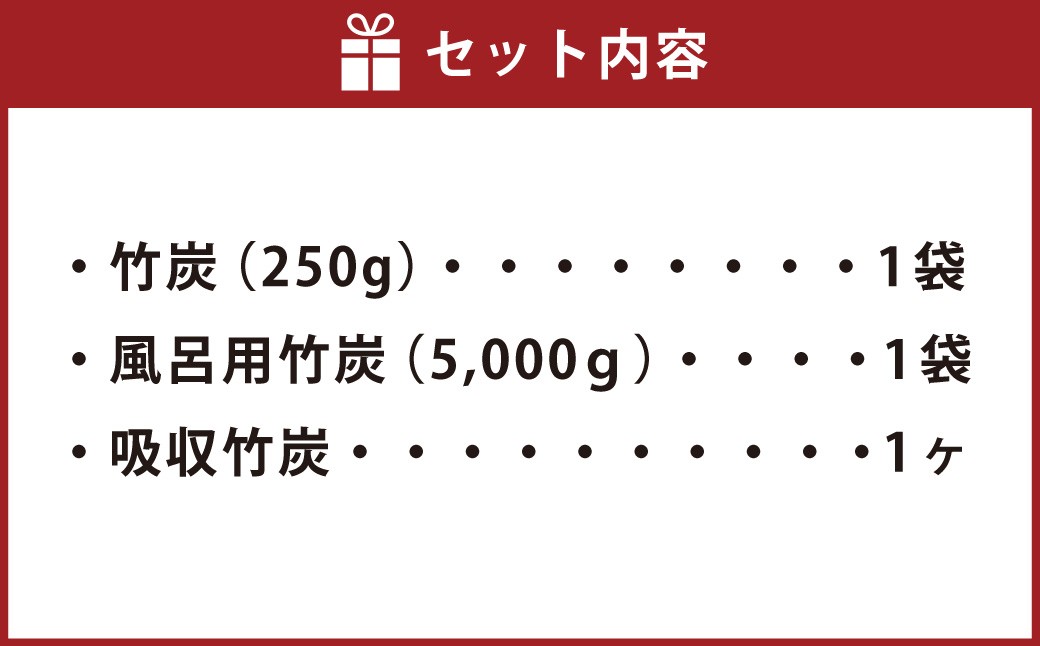 【身延竹炭組合】竹炭3点セット
