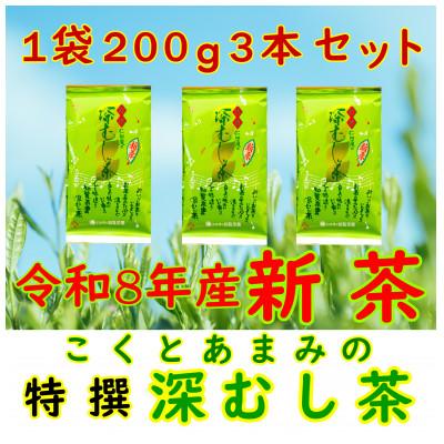 ふるさと納税 南九州市 【令和8年産 新茶予約 自宅用】知覧茶園の特撰深むし茶 600g(200g×3本セット)