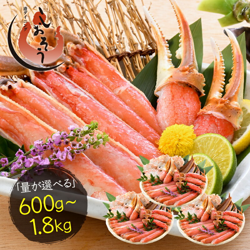 【ふるさと納税】 カット 済み 生ずわい蟹 【選べる内容量】約600g〜約1.8kg 【お手軽 生食可 蟹 ズワイ カニ ずわい かに 冷凍】