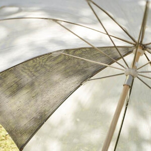 【南砺市】松井機業「城端しけ絹」しけ絹の日傘（麻炭1/9）◆受注生産 ご注文後2〜3ヶ月