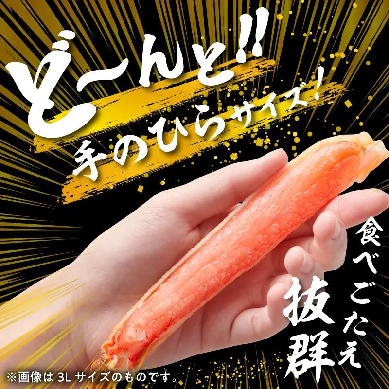 【ふるなびWEEK対象】ズワイガニ 3L 1kg カット済 生食可 カニ 北海道 _HD065-008