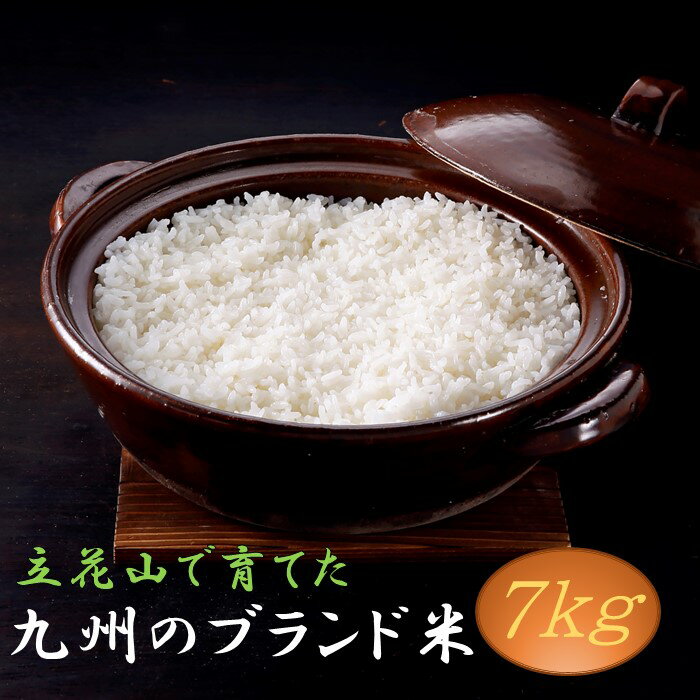 【ふるさと納税】立花山で育てた九州のブランド米・7キロ　お米 国産 白米 精米 ご飯.AI045