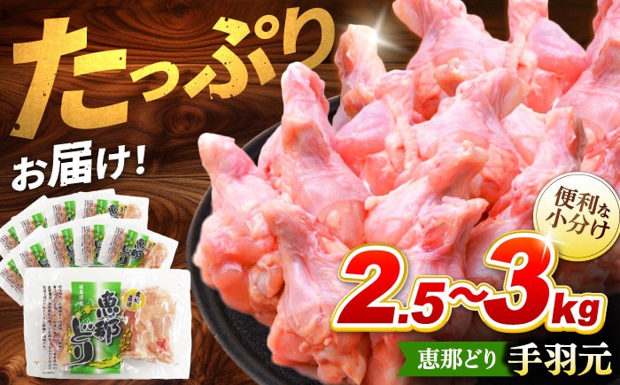 
            【冷凍】 恵那どり 手羽元 小分け 50本セット (約2.5～3kg)  鶏肉 鳥肉 手羽元 冷凍 小分け 多治見市/トーノーデリカ  [TEZ011]
          