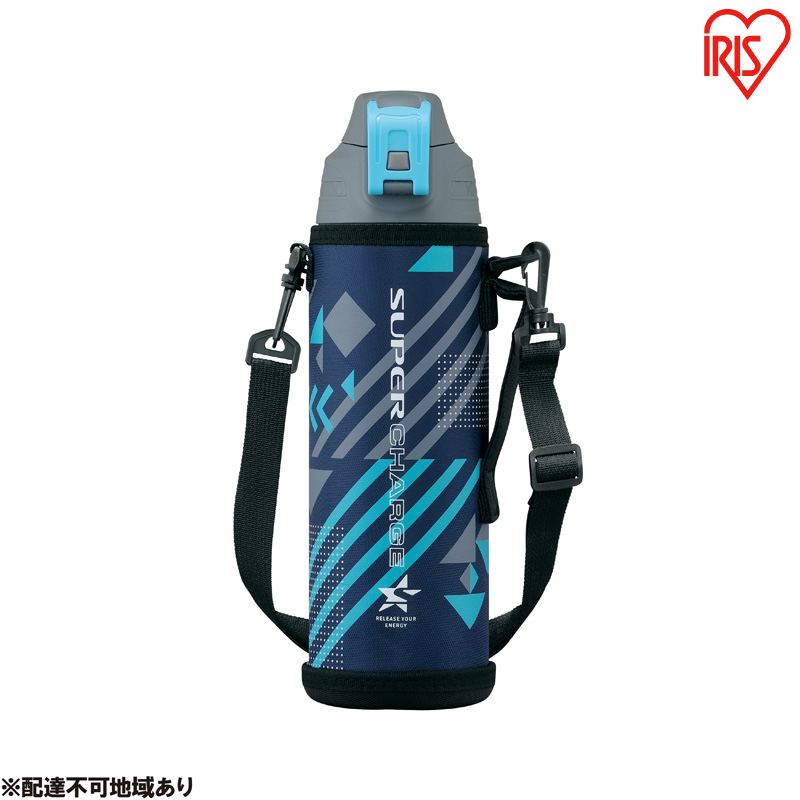 水筒 キッズ 1L 直飲み 真空断熱ダイレクトボトル DBR-1000 ネイビー アイリスオーヤマ 1リットル 子供 マグボトル おしゃれ 軽量 保冷 運動会 部活 スポーツ