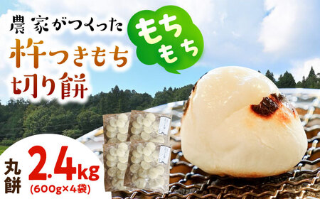 杵つきもち 丸餅 2.4kg [AZBW005] 餅