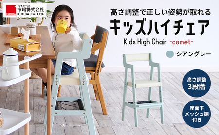椅子 キッズ ハイチェア 子供用 シアングレー 椅子