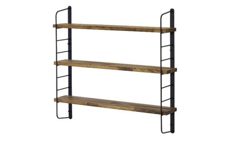 シェルフフレーム　ワンバイフォー棚板セット 黒×バークグレー