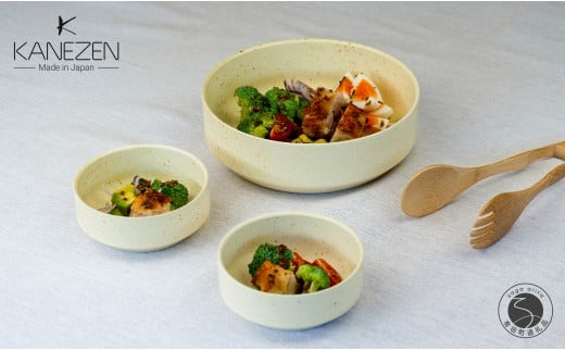 有田焼 110 190 カット ボウル 化粧土 3点 セット【金善製陶所】食器 取鉢 スタッキング 大鉢 小鉢 うつわ 3万円 30000円 A30-598