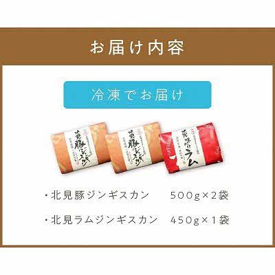 ふるさと納税 北見市 北見豚ジンギスカン500g×2&北見ラムジンギスカン450g×1 |  | 03