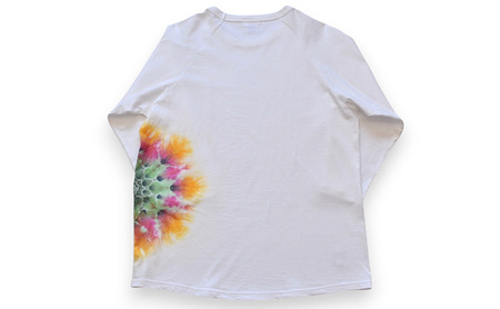 タイダイ７分TシャツB ASCENSION  黒部の名水染め　ファッション 服 男性 メンズ 女性 レディース トップス  絞り染め おしゃれ 染物 プレゼント Lサイズ