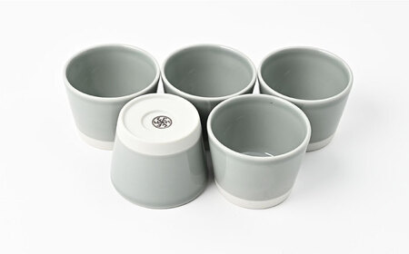 【波佐見焼】 Pasty（パスティー）　ミニカップ　パステルグレー 5個セット そばちょこ【福田陶器店】[PA397]