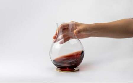 【高岡銅器】Decanter AROWIRL fortwo Gold キッチン用品 雑貨 ワイン 簡単 エアレーショ 遠心力 効果的 お酒 アイテム グッズ  FAD-0959