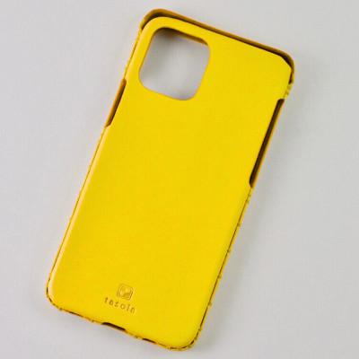 ふるさと納税 七尾市 【iPhone14用】本革ケース・イエロー