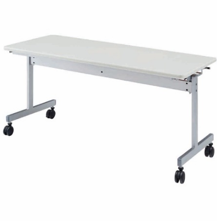 ミーティングテーブル 1500×600 KV1560-NW（2.ネオホワイト） スタッキング テーブル キャスター デスク 愛西市 / タック株式会社[AEAH021-2]