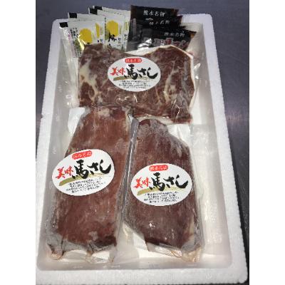 ふるさと納税 宇土市 馬刺セット300g(霜降り100g・赤身200g)※タレ・生姜付(宇土市) |  | 01