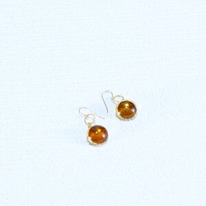 アクセサリー 金彩ピアス（カラー：アンバー）【グラスアート黒木】_A0114-022