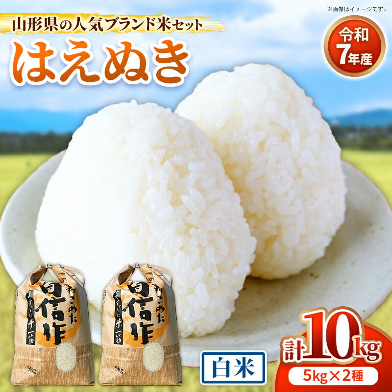 【ふるさと納税】人気のブランド米 はえぬき 白米 10kg (R7年産） - 山形県 飯豊町産 米 精米 品種 銘柄 ブランド米 ご飯 白米 おすすめ 送料無料 田園サービスいいで【価格改定X】